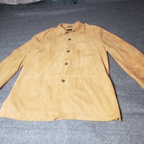 Hugo Boss Vintage Canto” Goat Suede Jacket Camel Brown Size 42R - Picture 1 of 6